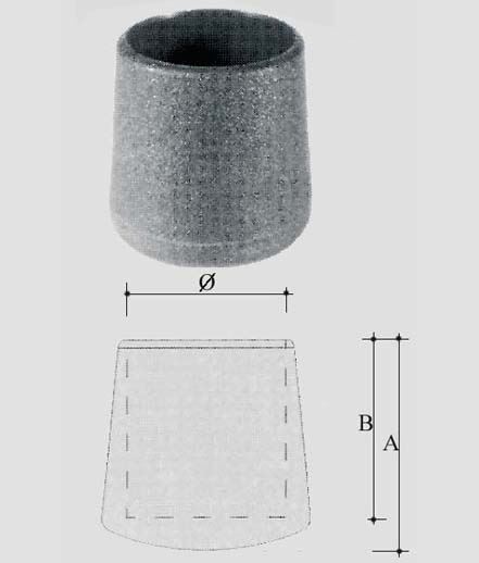 GOMMINO A GOCCCIA PVC NERO diametro esterno mm. 8 CF da 10 Pz. - immagine 2