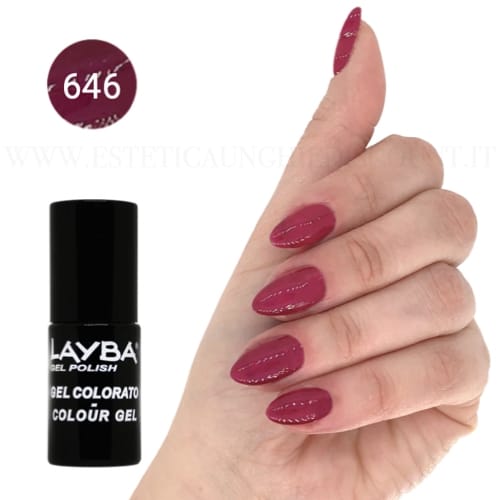 Layba Gel Polish Smalto Gel Semipermanente – 646 HEART OF RED - immagine 2